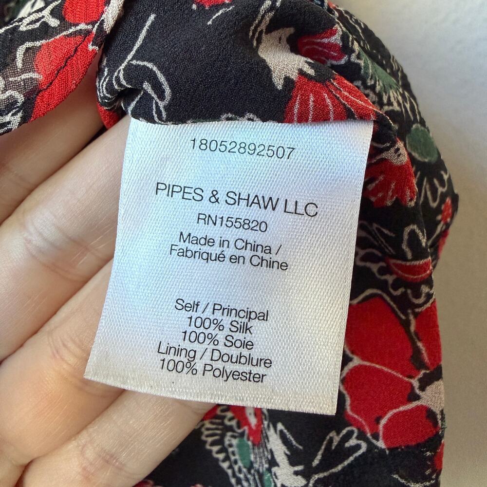 Veronica Beard Ballard Dark Floral Silk One Shoulder Mini Dress Size 2 - Picture 6 of 7